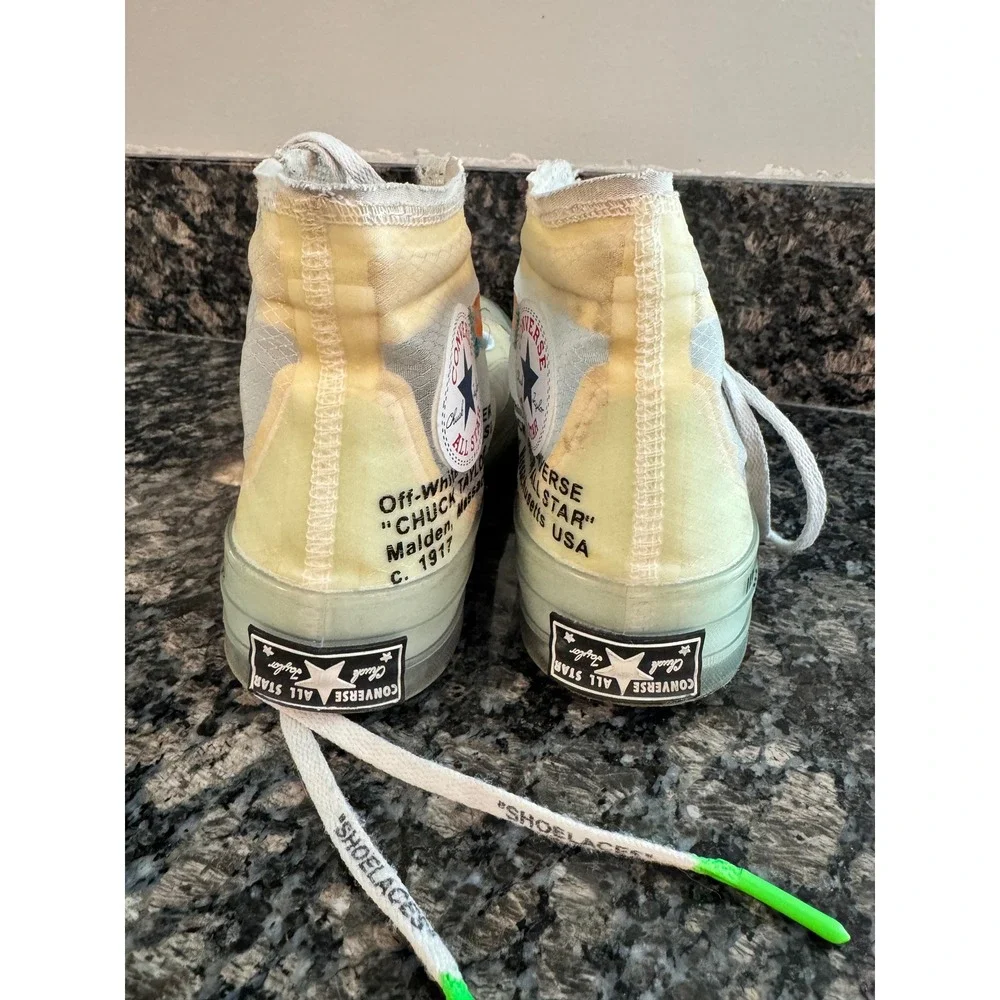 Off-White Converse Chuck 70 The Ten Clear White 162204C Mens 5.5 Womens 7.5